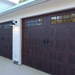 New white sectional garage door installed by Best Door Co. in the Shoals